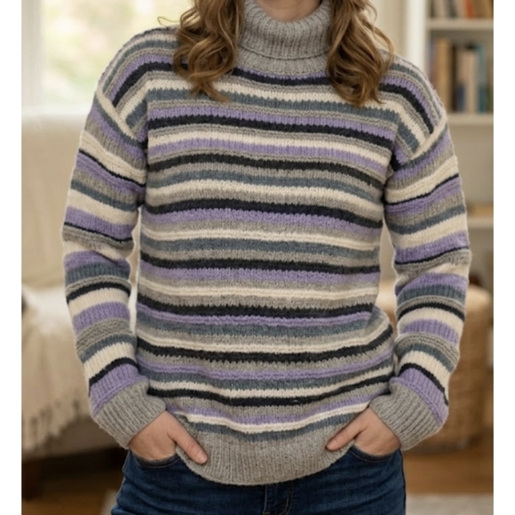 Handmade Tops - Turtleneck Sweater Handmade